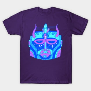 Blue African Mask No 8 T-Shirt